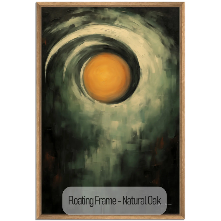 Mystic Solaris | Impression d'art abstrait sur le mystère solaire en teintes sombres