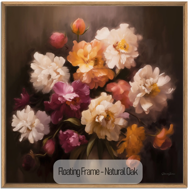 Samtige Blumensymphonie | Impressionistische florale Eleganz Kunstwerk