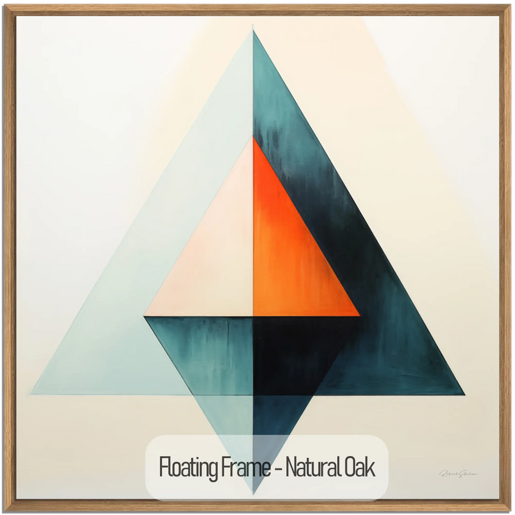 Moral Kompas | Minimalistisk Geometri i Kunstnerisk Moderne Kunstramme