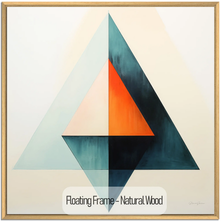 Moral Kompas | Minimalistisk Geometri i Kunstnerisk Moderne Kunstramme