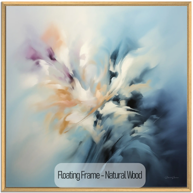 Abstract Collection | Forces of Creation | Abstract Cosmic Dance of the Elements by Roderick Sebastiaan | WoodenFloaterFrame-NaturalWood_335bfd1e-33c5-43fe-9773-33e206470437