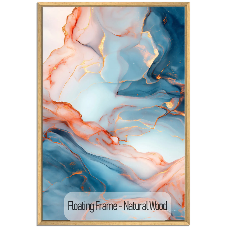 Lapis Lazuli | Mineralårer af Guld og Azurblå Sten Kunsttryk