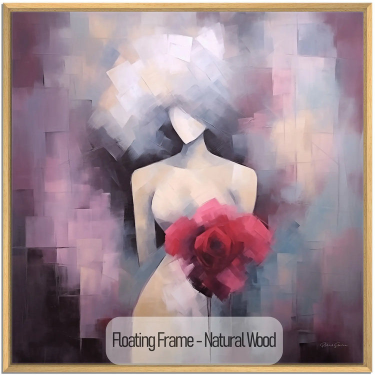 Mosaik Muse | Abstrakt Figur med Livlige Farve Accenter