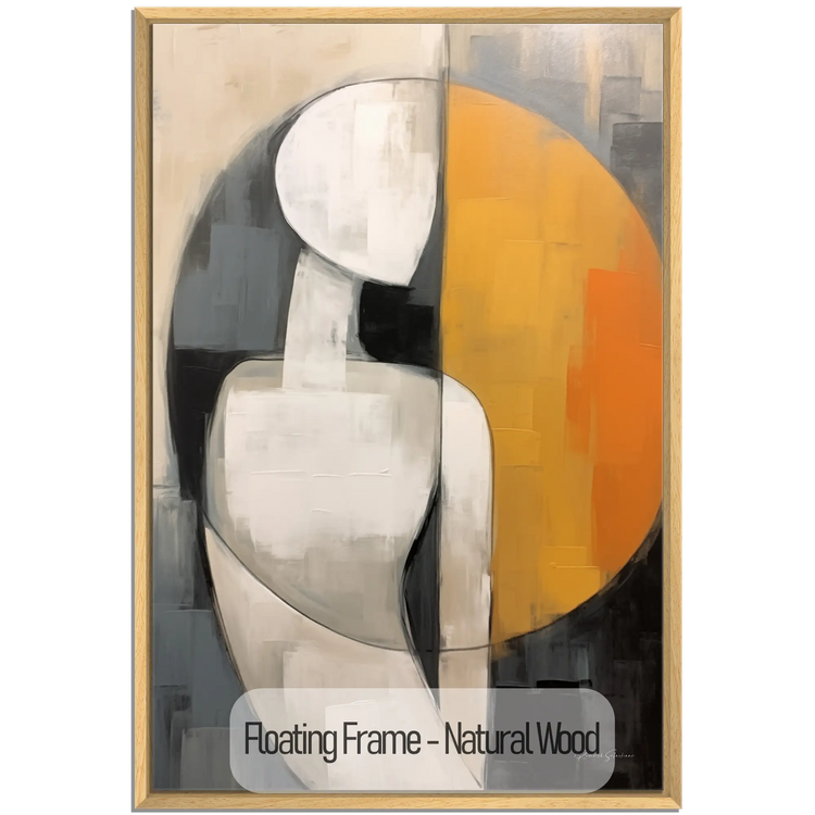 Abstract Collection | Duality of Light | Abstract Play of Shadow and Light on Art cloth by Roderick Sebastiaan | WoodenFloaterFrame-NaturalWood_e9e0082e-0c90-46d4-bacd-a229542a3834