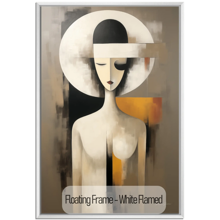 Abstract Collection | A Clockwork Orange | Modern Portrait Abstraction and Ode to Film by Roderick Sebastiaan | WoodenFloaterFrame-White-Flamed_00ca629d-c6e5-4845-a17d-d12400de4faa