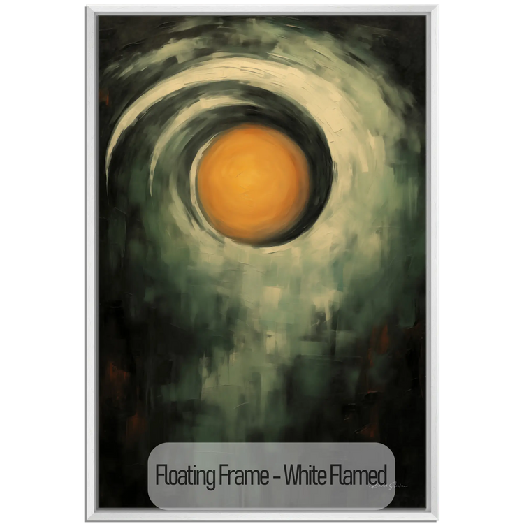 Mystic Solaris | Impression d'art abstrait sur le mystère solaire en teintes sombres