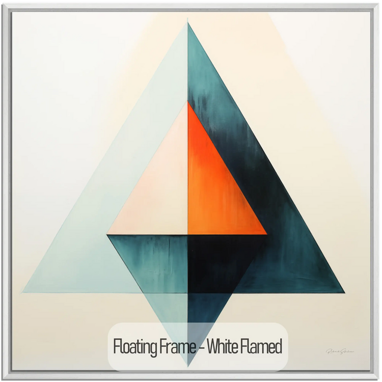 Moral Kompas | Minimalistisk Geometri i Kunstnerisk Moderne Kunstramme