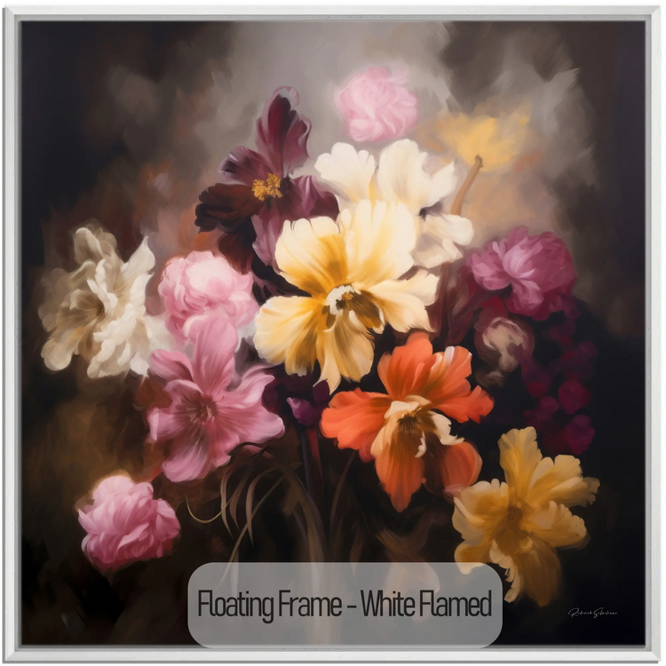 Symfonie van Bloemen | Betoverende Bloemkunst Print voor Elegante Decoratie