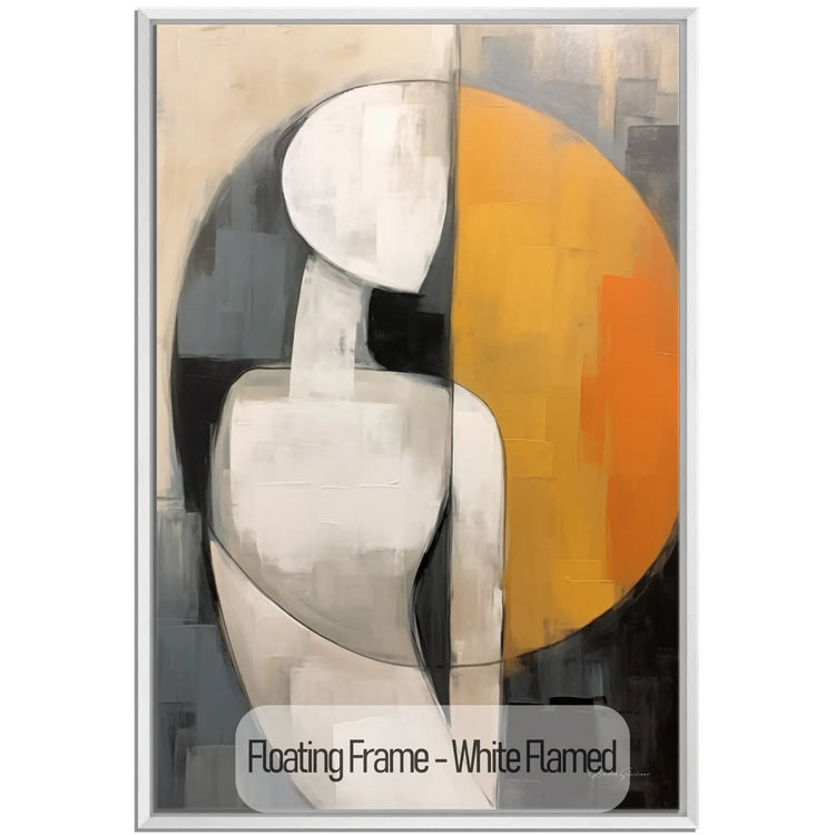 Abstract Collection | Duality of Light | Abstract Play of Shadow and Light on Art cloth by Roderick Sebastiaan | WoodenFloaterFrame-White-Flamed_bb461b63-6ecf-43aa-a3fe-1ecbe69d6862