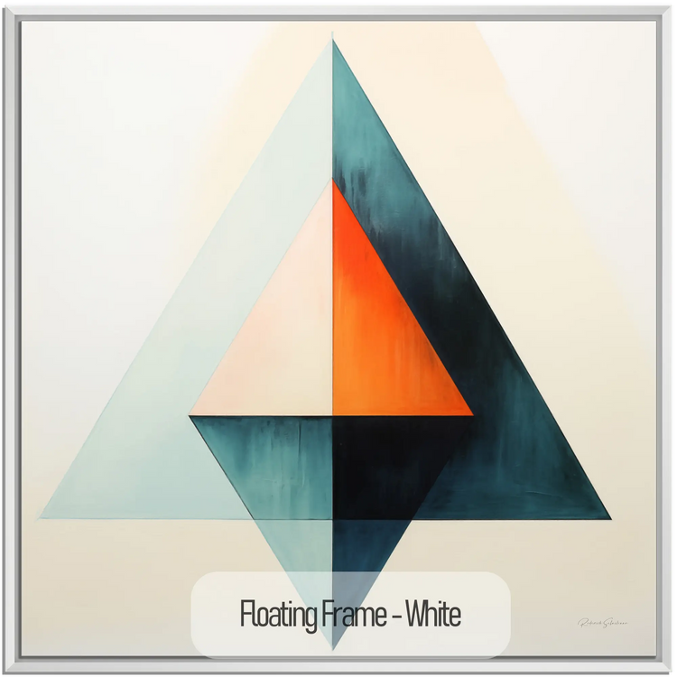 Moral Kompas | Minimalistisk Geometri i Kunstnerisk Moderne Kunstramme