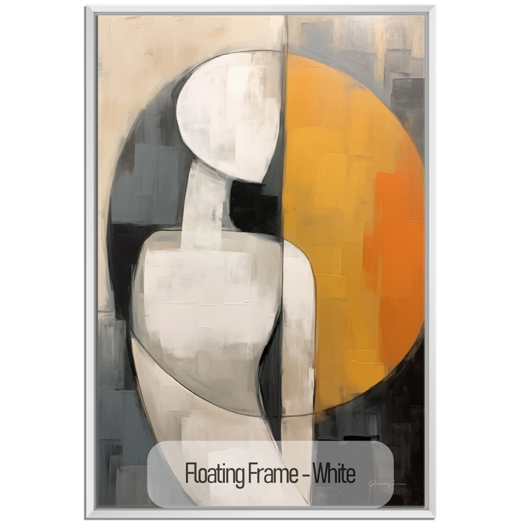 Abstract Collection | Duality of Light | Abstract Play of Shadow and Light on Art cloth by Roderick Sebastiaan | WoodenFloaterFrame-White_3bae3f64-a1c7-4907-83d1-a398b6acf9fa