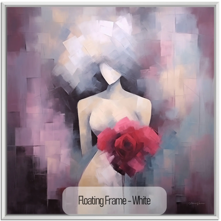 Mosaik Muse | Abstrakt Figur med Livlige Farve Accenter