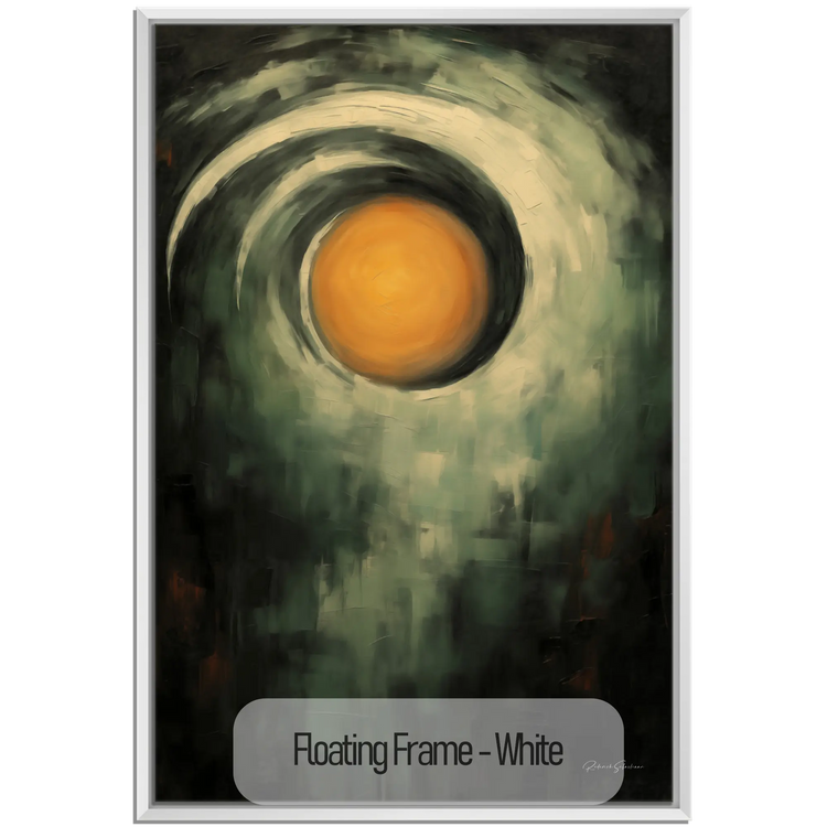 Mystic Solaris | Impression d'art abstrait sur le mystère solaire en teintes sombres