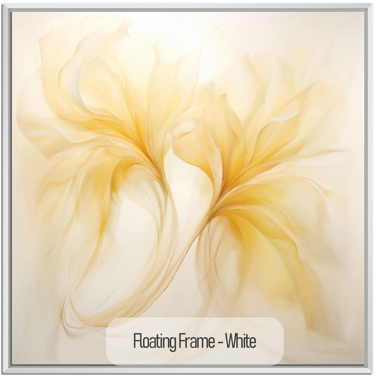 Vanilla Verve | Timeless Elegance in Flowing Shades of Yellow on Art Cloth