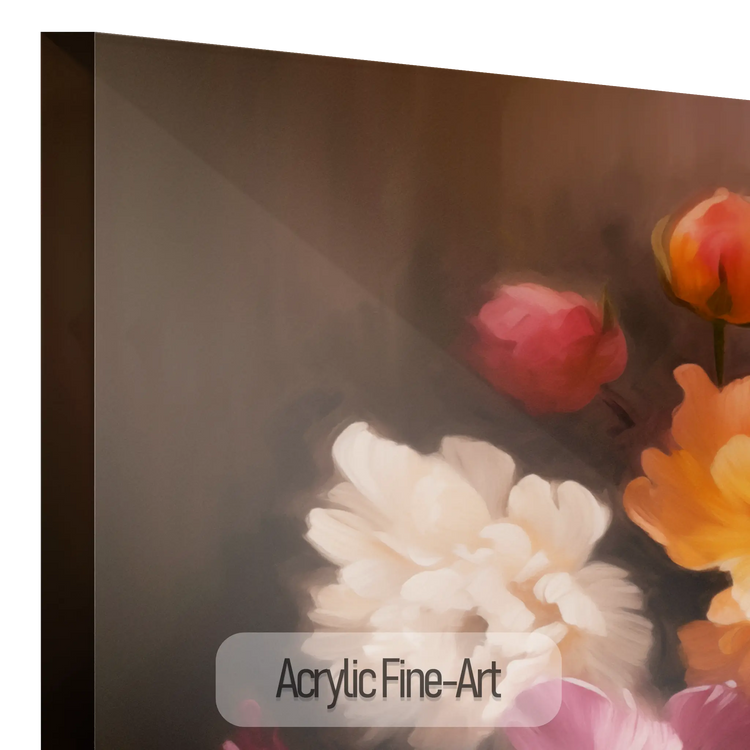 Velvet Floral Symphony | Impressionist Floral Elegance Artwork