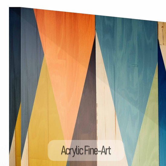 Geometry Collection | Woodland Contrasts No.1 | Colourful Geometric Wood Pattern on Art Cloth by Roderick Sebastiaan | AcrylicFine-Art_7cd3784a-6c6a-40c5-b15a-ce2f5ae027b1