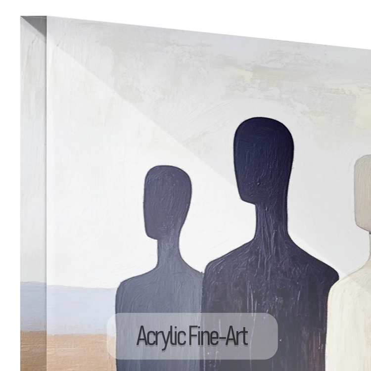 Male Collection | Gathering Shadows | Minimalist Silhouette Figures in Neutral Tones by Roderick Sebastiaan | AcrylicFine-Art_af1a7ce1-4542-430a-812e-8403449089d1