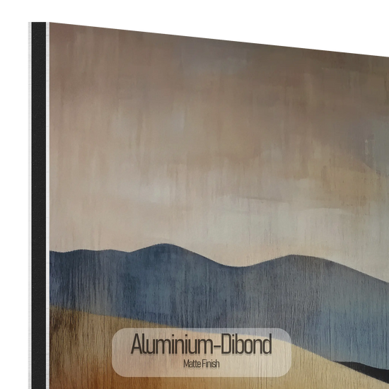 Abstract Collection | Shifting Sands | Serene Landscape in Muted Earth Tones and Blue Hues by Roderick Sebastiaan | Aluminium-Dibond-MatteFinish_587ecb54-21d4-44a0-b1af-20b922f7edb8