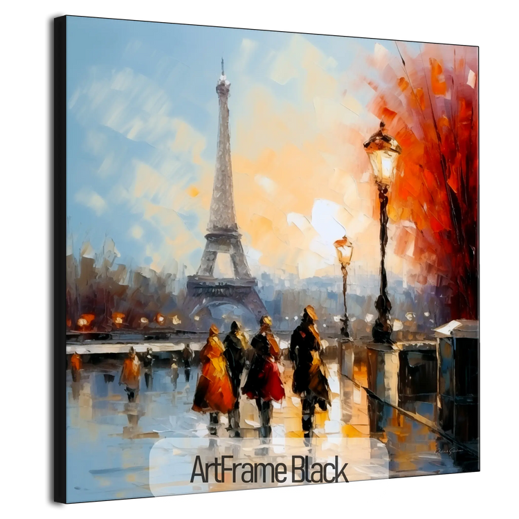 Geography Collection | Autumn in Paris | Warm Glow on the City of Lights by Roderick Sebastiaan | ArtFrameBlackFrame_011b987d-cf71-4997-a885-261a6217ac2e