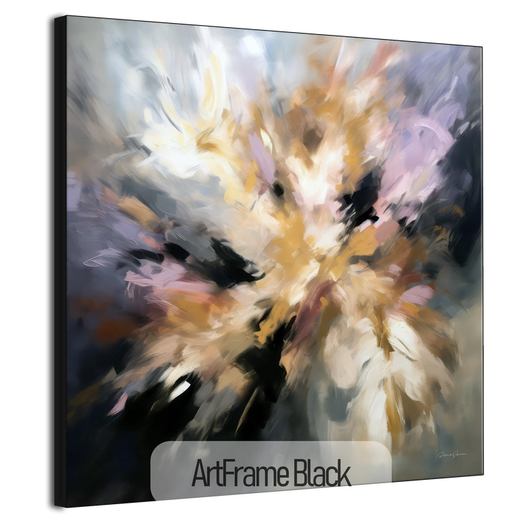 Botanical Collection | Frenesia Floreale | Enchanting Abstraction of Flowers on Art Cloth by Roderick Sebastiaan | ArtFrameBlackFrame_5134ba77-75b4-4fd8-adfa-e85551605384