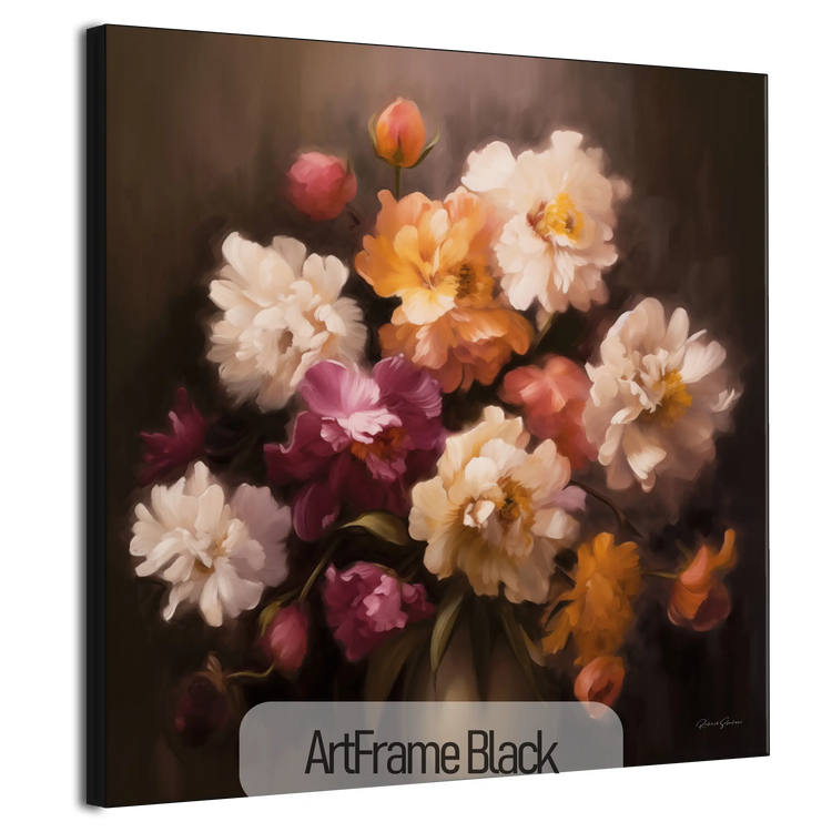 Velvet Floral Symphony | Impressionist Floral Elegance Artwork