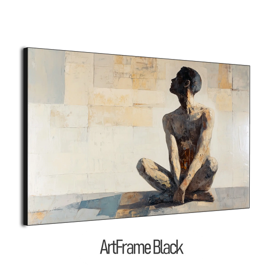 Male Collection | Shadows of the Mind | Thoughtful Figurative Art in Earthy Tones by Roderick Sebastiaan | ArtFrameBlackFrame_56a01a24-101a-40f5-b942-371f6df86002