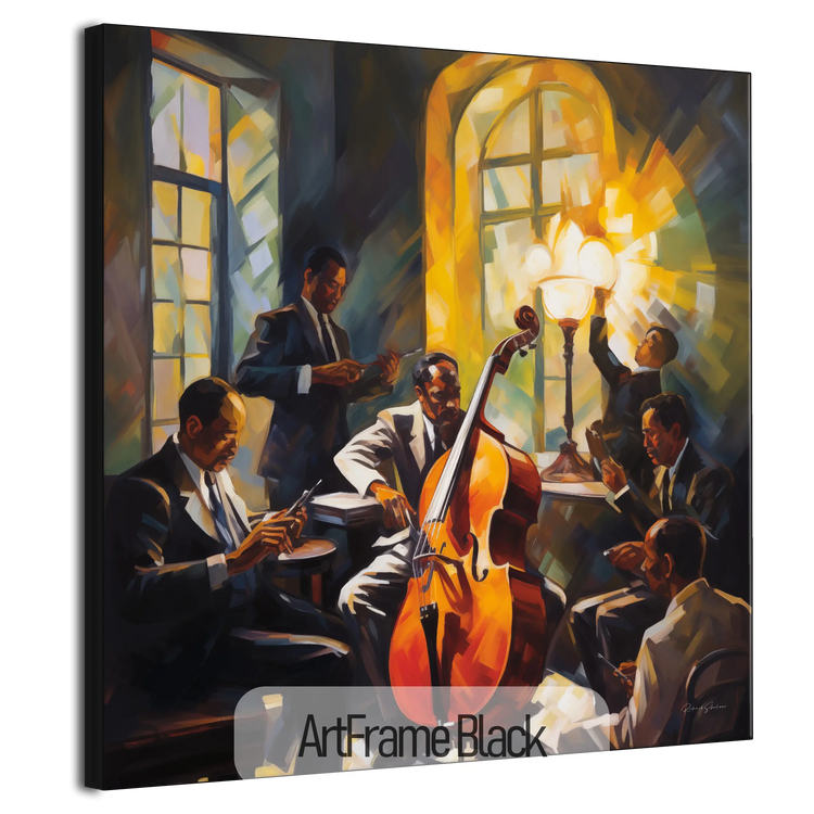 The Soul of Bourbon Street | Lively Warm Jazz Evening in Art Frame