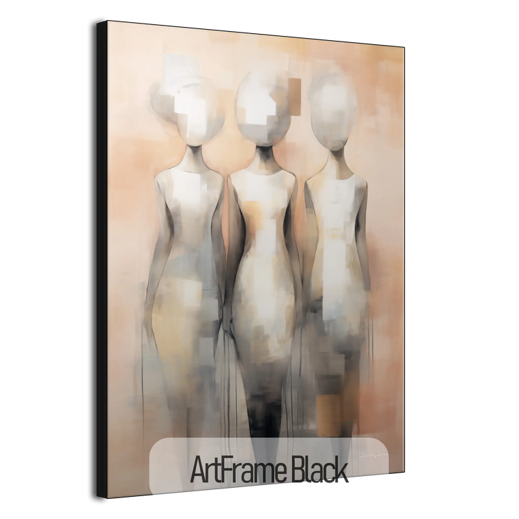 Feminine Collection | Fade to Unity | Contemporary Figures Blending into Unity Art Print by Roderick Sebastiaan | ArtFrameBlackFrame_8f8dde64-dbf0-4f82-979f-45c00d4ce7f5