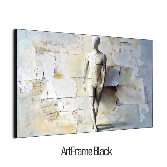 Male Collection | Breaking Through – Textured Look Abstract Wall Art with Stone-Like Background by Roderick Sebastiaan | ArtFrameBlackFrame_c13f392c-f66a-4392-ac3d-d5e0348f71e4