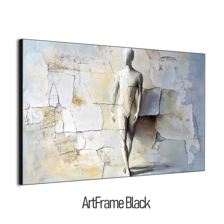 Male Collection | Breaking Through – Textured Look Abstract Wall Art with Stone-Like Background by Roderick Sebastiaan | ArtFrameBlackFrame_c13f392c-f66a-4392-ac3d-d5e0348f71e4