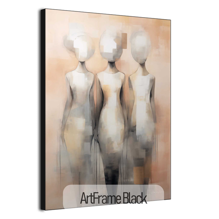 Feminine Collection | Fade to Unity | Contemporary Figures Blending into Unity Art Print by Roderick Sebastiaan | ArtFrameBlack_228f008d-efab-4adb-a3b0-fac7828a8395