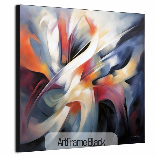 Abstract Collection | Colours of Passion | Passionate Warm Abstraction on Art cloth by Roderick Sebastiaan | ArtFrameBlack_2fb33a84-9eba-4887-92d7-bdc5ece257f2