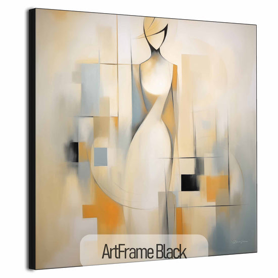 Surrealism Collection | Serenity in Cubism | Modern Abstract Cubist Figure Art Print by Roderick Sebastiaan | ArtFrameBlack_3f5dac94-9826-4eec-bfec-7ef641c3d6e7