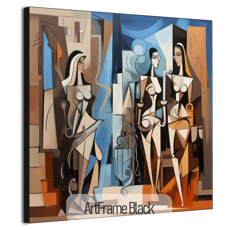 Surrealism Collection | Ville de Rêve No.3 | Cubism and Contrast in a Dream Metropolis by Roderick Sebastiaan | ArtFrameBlack_4ba704c1-9d3c-48ae-8542-56f1562386bc