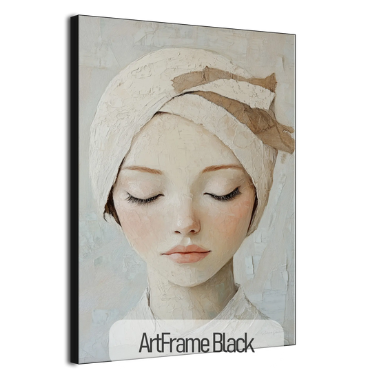 Feminine Collection | Glimpse of Grace | Minimalist Feminine Portrait for Tranquil Spaces by Roderick Sebastiaan | ArtFrameBlack_5c29b9c8-5493-4757-b0be-666d6b1e720a