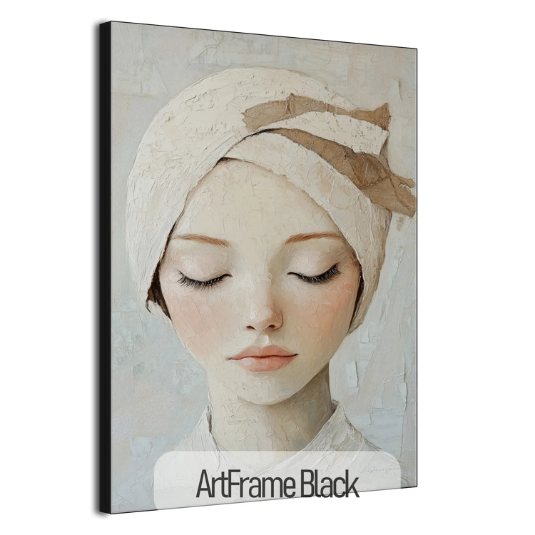 Feminine Collection | Glimpse of Grace | Minimalist Feminine Portrait for Tranquil Spaces by Roderick Sebastiaan | ArtFrameBlack_5c29b9c8-5493-4757-b0be-666d6b1e720a