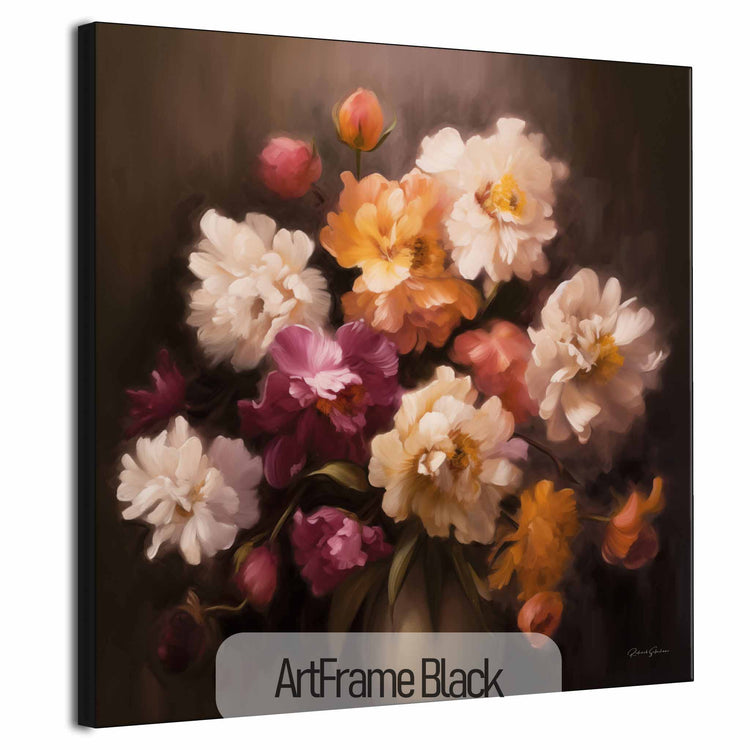 Botanical Collection | Velvet Floral Symphony | Impressionist Floral Elegance Artwork by Roderick Sebastiaan | ArtFrameBlack_68c7d933-ac01-4fc6-b14b-a440a650f8c7