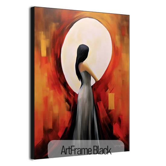 Feminine Collection | Turning Point | Abstract Embrace of Light and Shadow Artwork by Roderick Sebastiaan | ArtFrameBlack_7cb2ddaa-4441-4fd3-9247-093c9e585757