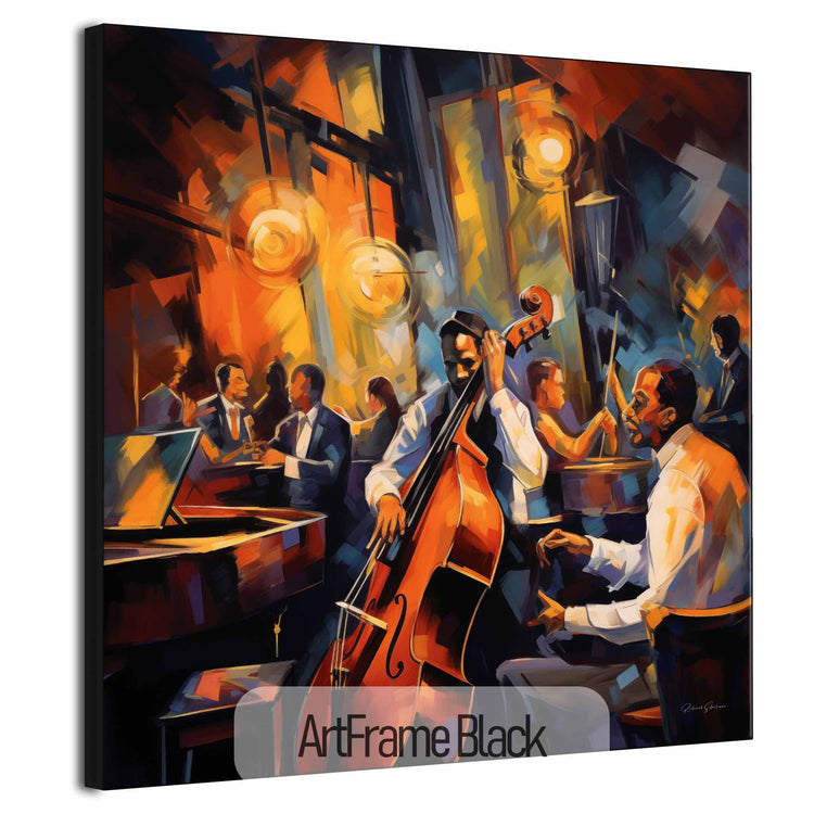 Music Collection | Roaring 20's French Quarter | Vibrant Jazz Abstraction in Elegant Art Frame by Roderick Sebastiaan | ArtFrameBlack_813b215a-7f67-4f41-b1f2-54048c150437