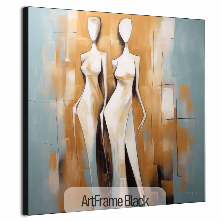 Feminine Collection | Santorini Silhouettes | Elegant Female Forms Against Mediterranean Hues by Roderick Sebastiaan | ArtFrameBlack_8421e006-a081-473e-9a4c-77fe0def0cb5