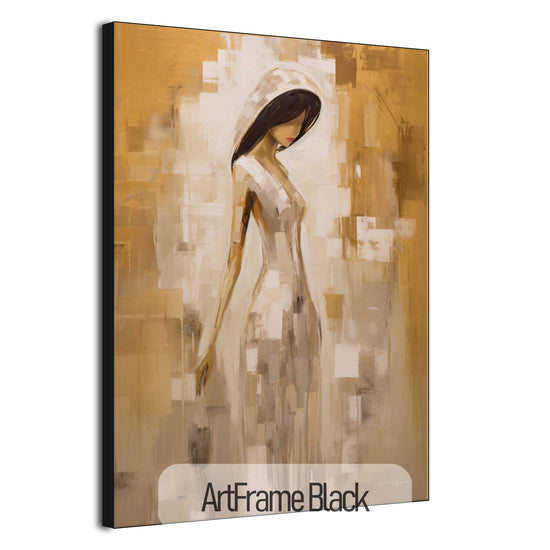 Feminine Collection | Whispers of Seduction | Mystical Sensual Elegance in Warm Colours on Art Cloth by Roderick Sebastiaan | ArtFrameBlack_910912c7-d448-4cee-a9f1-9dd32b4d1473