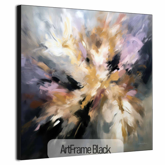 Botanical Collection | Frenesia Floreale | Enchanting Abstraction of Flowers on Art Cloth by Roderick Sebastiaan | ArtFrameBlack_a8037359-5180-4b2b-851d-1ad0840f71d4