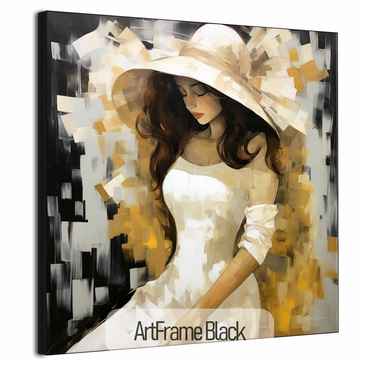 Feminine Collection | Silent Contemplation | Subtle and Serene Portrait in Stylish Art Frame by Roderick Sebastiaan | ArtFrameBlack_ae5413ad-e991-4eb8-8dab-88bb59e0b018