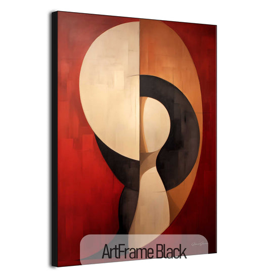 Abstract Collection | Crimson Dance | Fiery Red Abstract Dance on Modern Art Frame by Roderick Sebastiaan | ArtFrameBlack_b71205c3-f07d-4ada-b514-a4ee649ae4d2