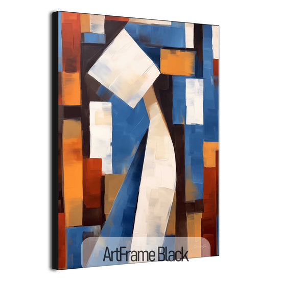 Abstract Collection | Cerulean Introspection | Contemporary Abstract Atmosphere in Art Print by Roderick Sebastiaan | ArtFrameBlack_e9077278-3ad5-46b9-a445-571051884362