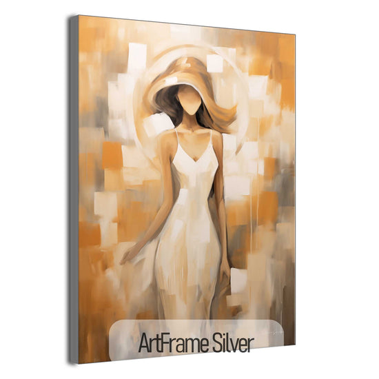 Feminine Collection | Ethereal Beauty | Fluid Elegance and Serenity in Soft Pastel Shades by Roderick Sebastiaan | ArtFrameSilver-Copy