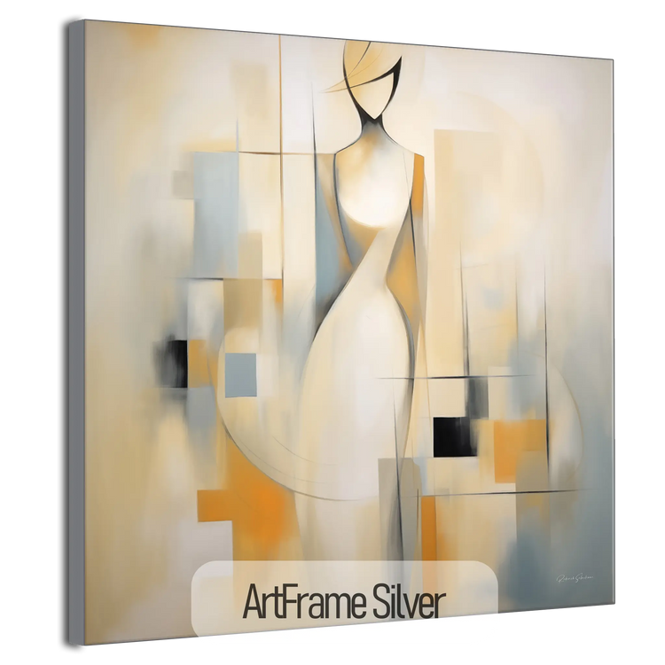 Serenity in Cubism | Modern Abstract Cubist Figure Art Print