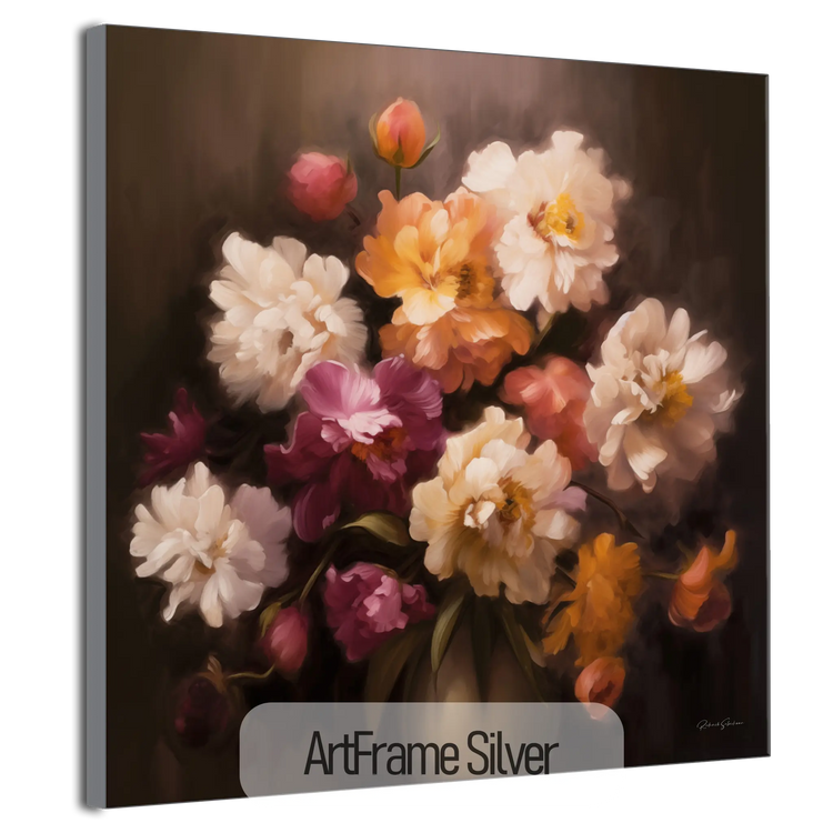 Velvet Floral Symphony | Impressionist Floral Elegance Artwork