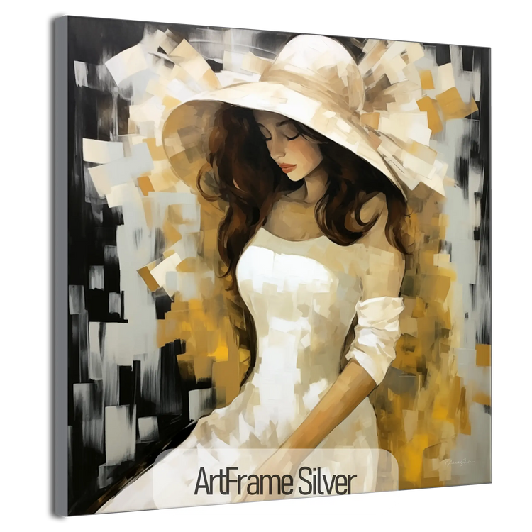 Silent Contemplation | Subtle and Serene Portrait in Stylish Art Frame