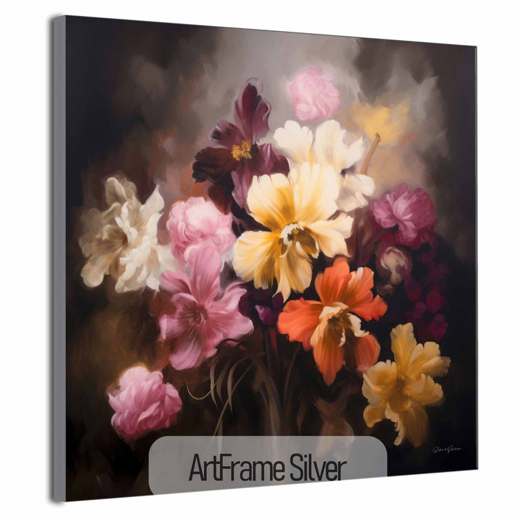 Botanical Collection | Symphony of Flowers | Enchanting Floral Art Print for Elegant Decor by Roderick Sebastiaan | ArtFrameSilver_00da6c78-9dcf-41bb-ba5f-cee1557fe674